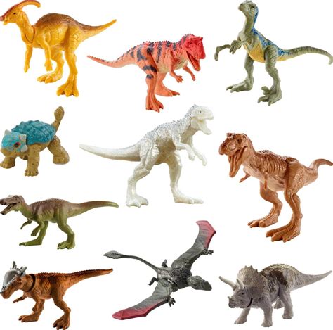 Jurassic World Isla Nublar 10 Mini Dinosaur Figures Multipack with ...