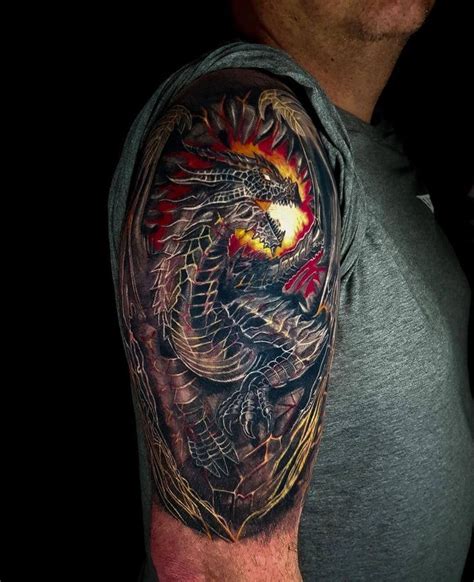 10 Best Fire Breathing Dragon Tattoo Ideas That Will Blow Your Mind! | Outsons | Men's Fashion ...