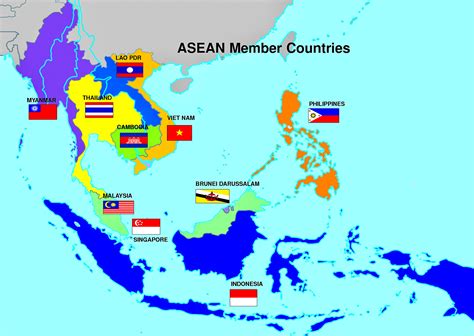 Gambar Peta Asean Lengkap 11 Negara Asean - IMAGESEE