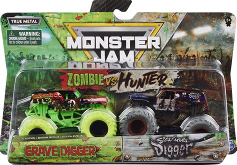 Buy Monster Jam Zombie Digger Die-Cast Monster Truck 2-Pack, 1:64 Scale ...