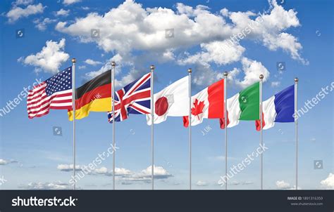 G7 Flags Silk Waving Flags Countries Stock Illustration 1891316359 ...