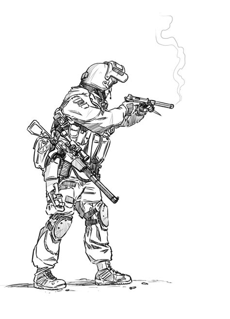 Soldier Drawing Reference and Sketches for Artists