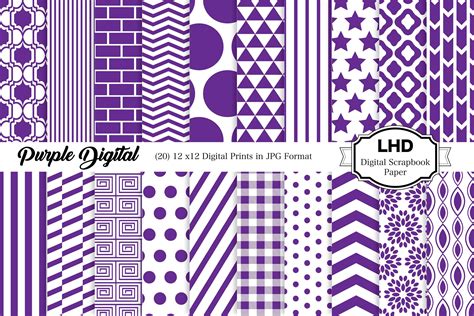 Purple Digital Paper Pack Graphic by LeskaHamatyDesign · Creative Fabrica