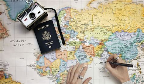 HD wallpaper: vintage grey and black camera near passport on world map, trip | Wallpaper Flare