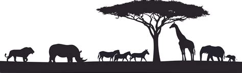 Animal Silhouette Animals Jungle Customized Wall Decal - Custom Vinyl Wall Art - Personalized ...