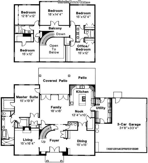 Two Story 4 Bedroom House Plans 2 Story - Bedroom Poster