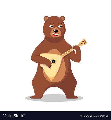 Russian bear character Royalty Free Vector Image