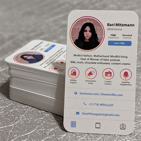 Instagram Style Business Cards | My Custom Software