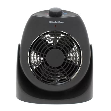 Comfort Zone Portable 1500W Electric Space Heater Personal Fan Dual ...