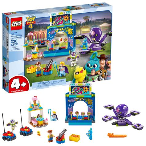 Buy LEGO Disney Pixar’s Toy Story 4 Buzz Lightyear & Woody’s Carnival Mania 10770 Building Kit ...