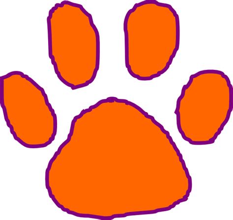 Clemson Tiger Paw Clip Art - ClipArt Best