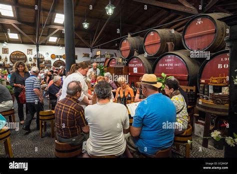 Portugal, Madeira island, Funchal, wine tasting at the company Pereira d'Oliveira (Vinhos ...