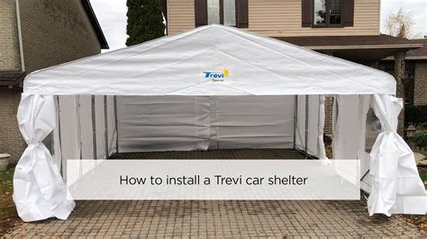 How to install a Trevi car shelter - YouTube