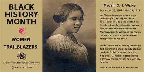 BLACK HISTORY MONTH | WOMEN TRAILBLAZERS SERIES-MADAM C.J. WALKER ...