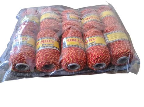 red and yellow mix Moli Kalawa Dhaga Art No. 54, Pack Of 10 Pcs ...