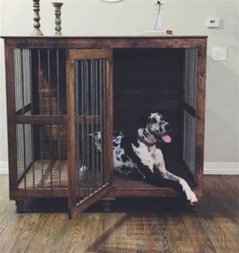 Great Dane Dog Crate Indoor Kennels Wooden Farmhouse Beds Home Single XXXL - Etsy | Dog crate ...