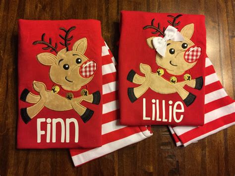 Personalized Family Christmas pajamas top pants sets Reindeer | Etsy