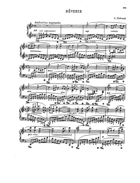 Rêverie (Debussy, Claude) - IMSLP: Free Sheet Music PDF Download