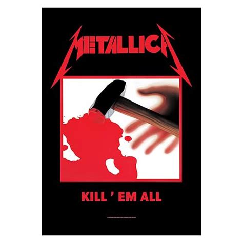 Metallica Kill Em All Fabric Poster Wall Hanging - LPGI - Metallica ...