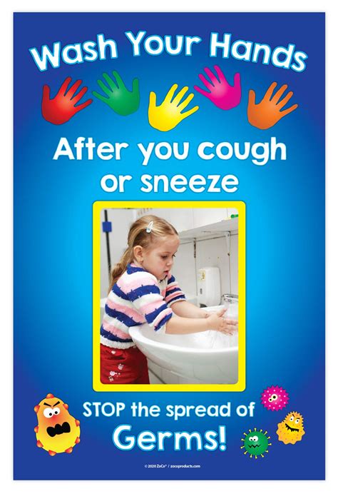 Buy Daycare Posters - Hand Washing Posters - Laminated Health Posters ...