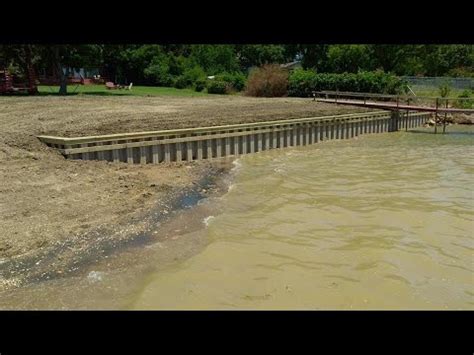 Lake Seawall Build - YouTube