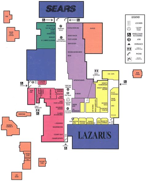 Directory Westfield Montgomery Mall Map