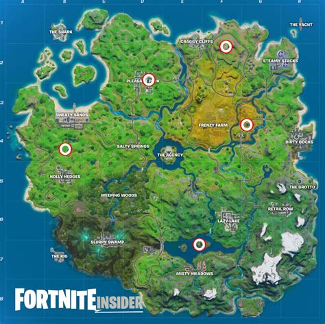 Fortnite Challenges Map - Shadow Safe Houses, Security Plans Locations ...