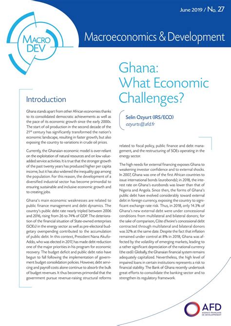 Ghana: What Economic Challenges? by Agence Française de Développement ...