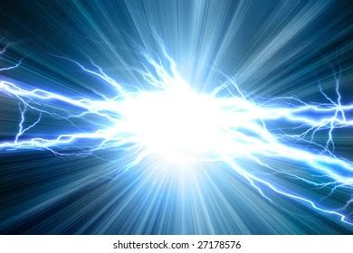 Electrical Sparks On Soft Blue Background Stock Illustration 27178576 | Shutterstock