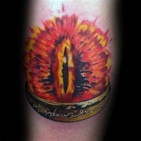 30 Eye Of Sauron Tattoo Designs For Men - Lord Of The Rings Ideas