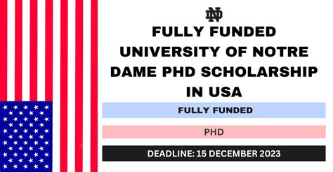 Fully Funded University Of Notre Dame Ph.D. Scholarship In USA 2024 ...