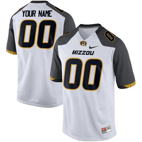 Nike Missouri Tigers White Custom Replica Football Jersey