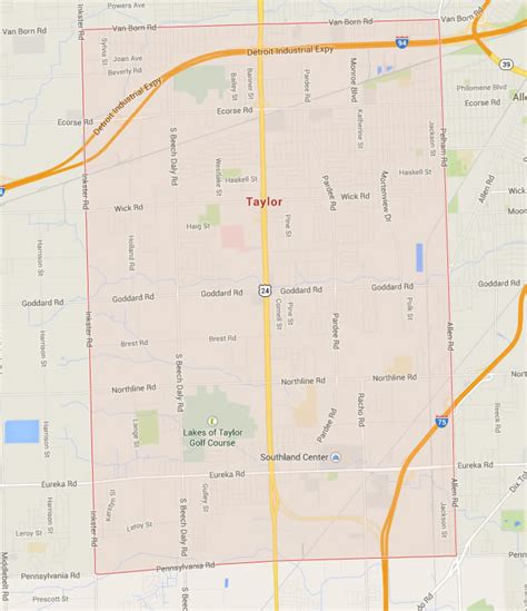 Taylor Michigan Map - United States