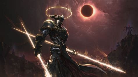 warrior, Artwork, Digital Art, Cyborg, Solar Eclipse, Demon, Angel, Apocalyptic, Knights, Peter ...