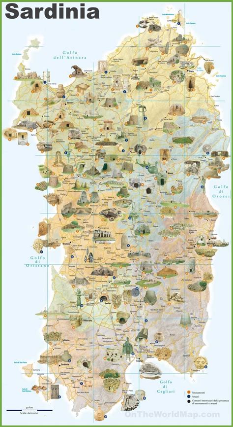 Sardinia tourist map