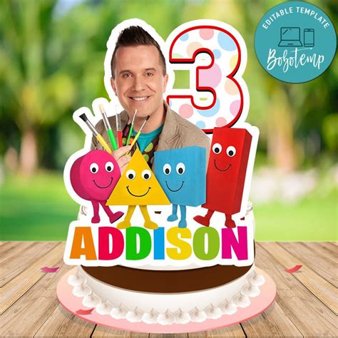 Mister Maker Birthday Cake Topper Template Printable | Bobotemp