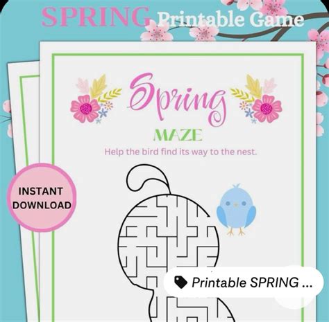 Printable spring game for adults, kids, office parties,birthdays | Spring party games, Kids ...