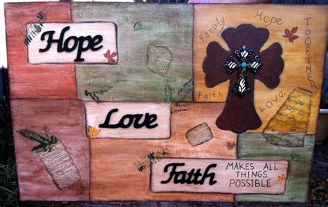 Hope Love Faith Wall Art | FaveCrafts.com