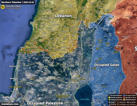 Military Situation Of North Palestine-South Lebanon, 22 November 2023 ...