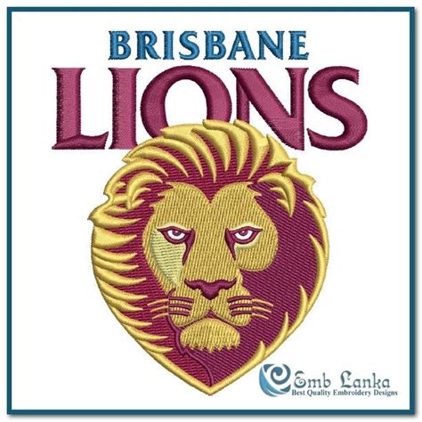 Brisbane Lions Football Club Logo Embroidery Design | Emblanka.com ...