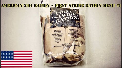 MRE REVIEW: AMERICAN FIRST STRIKE RATION - 24H RATION (PART 1) - HD ...