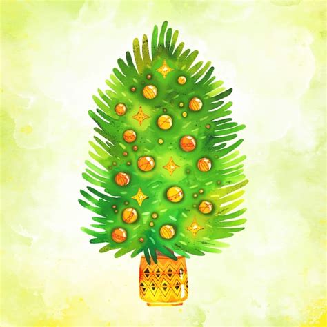 Free Vector | Watercolor christmas tree