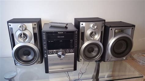 Panasonic hi-fi, radio, 5 disc CD multi changer, USB and MP3 player with 2 speakers and sub ...