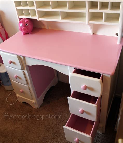 DIY DIVA: Lil PINK & White Desk Re-finished