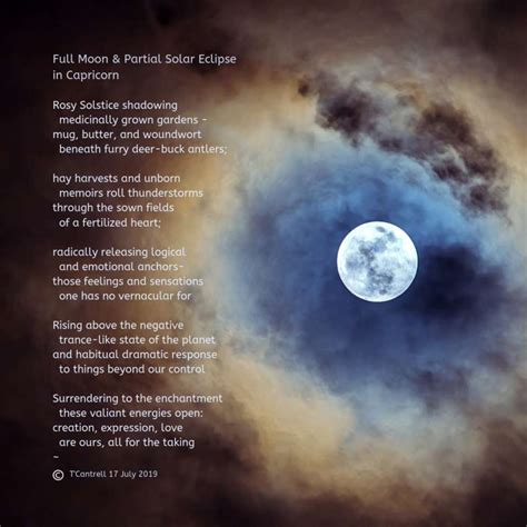 Observational Poems : Full Moon & Partial Solar Eclipse in Capricorn : DU Poetry