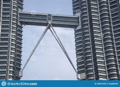 Vew of Skybridge of Petronas Twin Towers in Kuala Lumpur Malaysia ...