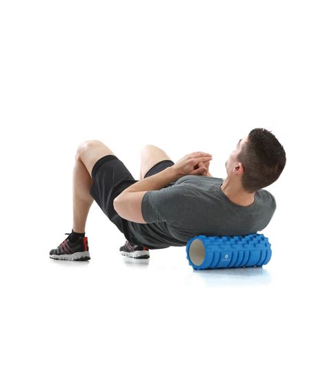 Massage Foam Roller with grid - Blue