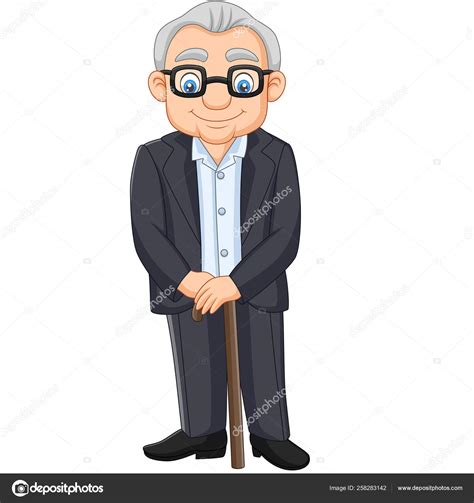 Vector Illustration Cartoon Senior Elderly Old Man Stock Illustration By ©tigatelu #258283142 ...