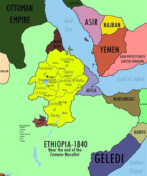 Map of Ethiopia and Surrounding States in 1840 Horn Of Africa, Africa Map, East Africa, Ancient ...