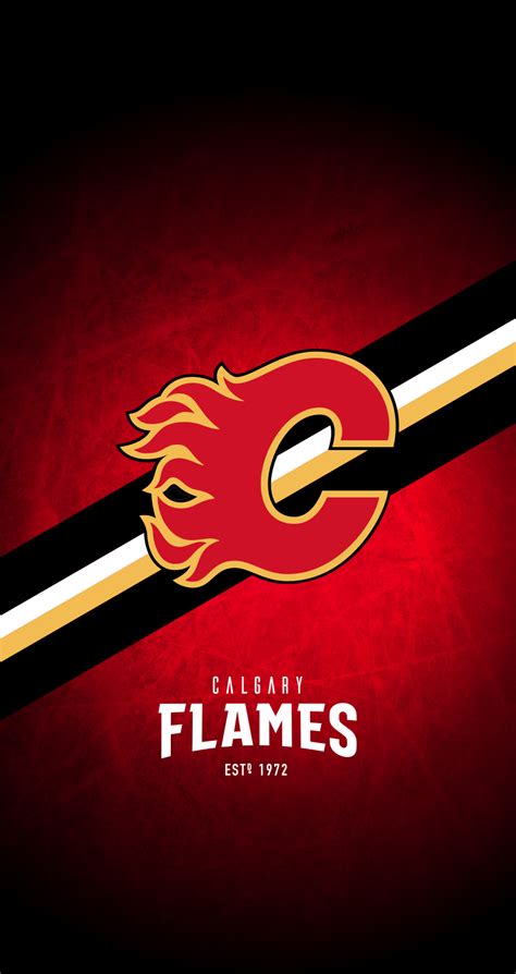 the flames logo on a red and black background